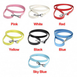 Pet Leash Dog Alloy Buckle Practical Small PU Leather Soft Medium Traction Rope