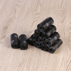 12 Rolls Degradable Dog Poop Bags Leak-Proof Pet Waste Bag (Black)