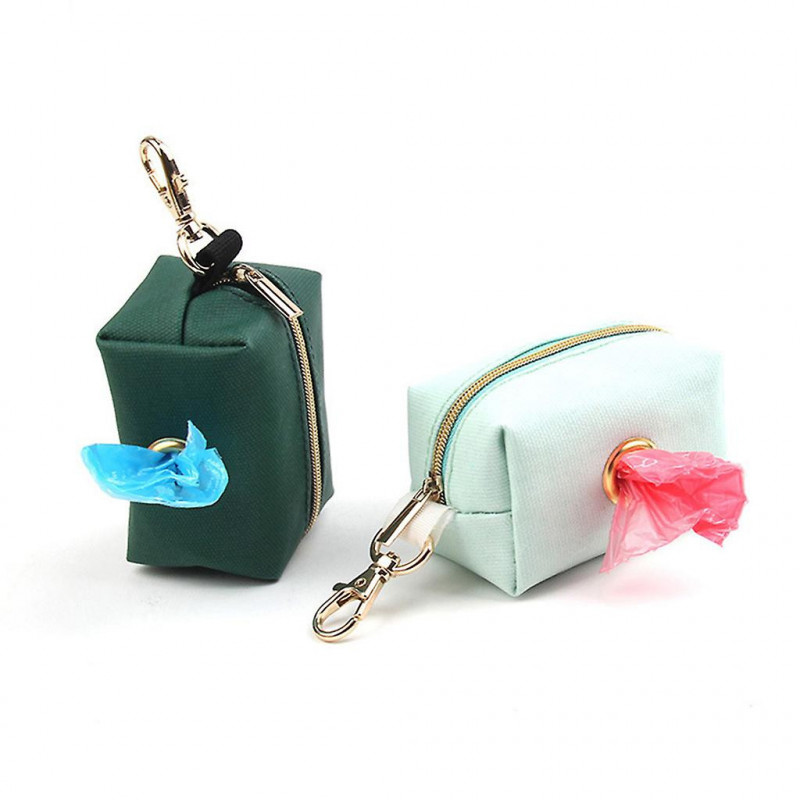 Distributeur de sacs à déchets pour animaux de compagnie avec crochet Accessoire imperméable pour courir avec des chiens