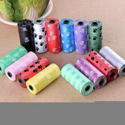 Roll Bag Pet Waste Poop Dog Cat Clean Pick Up Rubbish Bag Roll