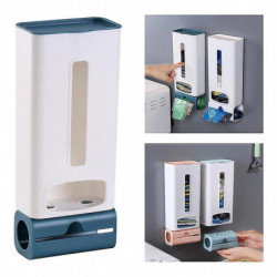 Plastic Food Bag Holder Dispenser Multifunctional Storage Box Self-stick Garbage Bag Storage Garbage Plastic Food Bag Holder Dispenser Multifunctional Storage Box Self-stick Garbage Bag Storage Garbage