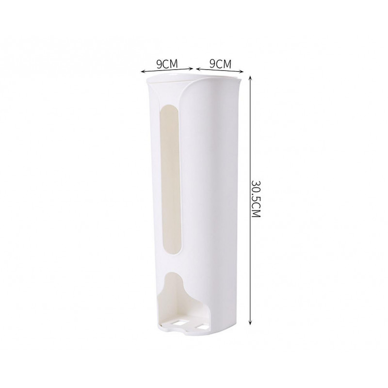 Plastic Bag Holder Kitchen Grocery Plastic Bag Storage and Dispenser for Plastic - White