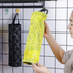 Porte-sac en plastique Rangement suspendu Sac d’épicerie Porte-sacs poubelles Organisateur