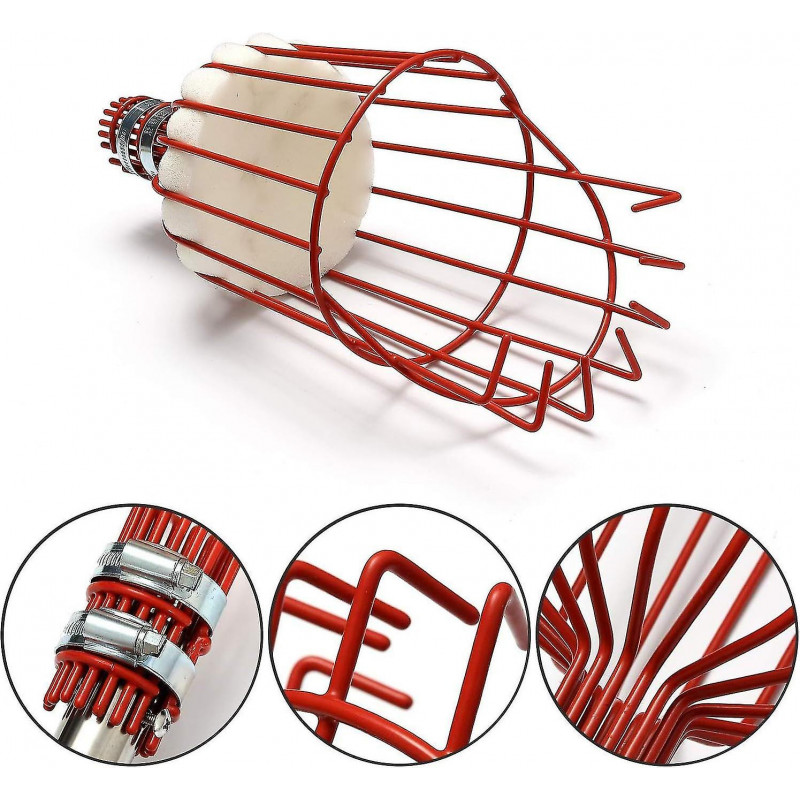 Outil de cueillette de fruits, poteau de cueillette de pommes de 160 cm avec panier réglable, longue poignée, [...]