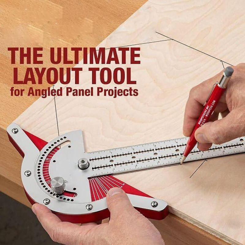 Angle Protractor, Carpenter's Edge Ruler, Two Arm Carpentry Ruler, Two Arm Carpentry Ruler, Angle Measuring Tool, [...]
