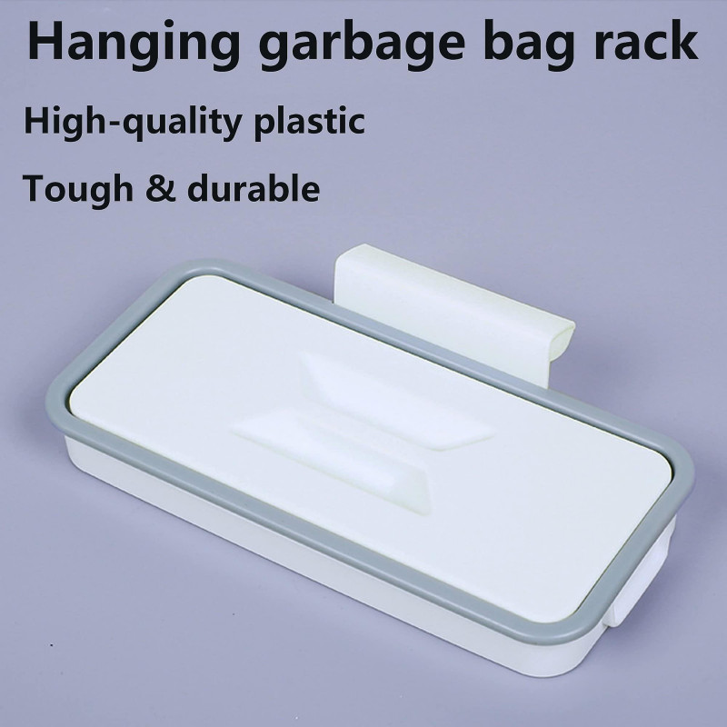 Hanging Trash Bag Holder, Kitchen Cupboard Garbage Storage Trash Bag Storage Rack With Lid Hanging