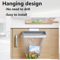 Hanging Trash Bag Holder, Kitchen Cupboard Garbage Storage Trash Bag Storage Rack With Lid Hanging