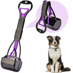 Pets Pooper Scooper pour grands et moyens, petits chiens, poignée pliable portable