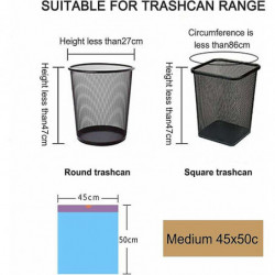 Handy Bag Bin Bag Drawstring Bin Bags High Temperature Resistance 150 Bags 450x500mm 10 L Black