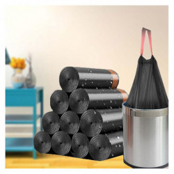 Handy Bag Bin Bag Drawstring Bin Bags High Temperature Resistance 150 Bags 450x500mm 10 L Black