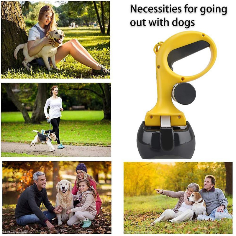 Pelle à crottes pour chiens, pelle à caca pour chiens Pelle à crottes avec sac à caca pliable pour chiens / chats