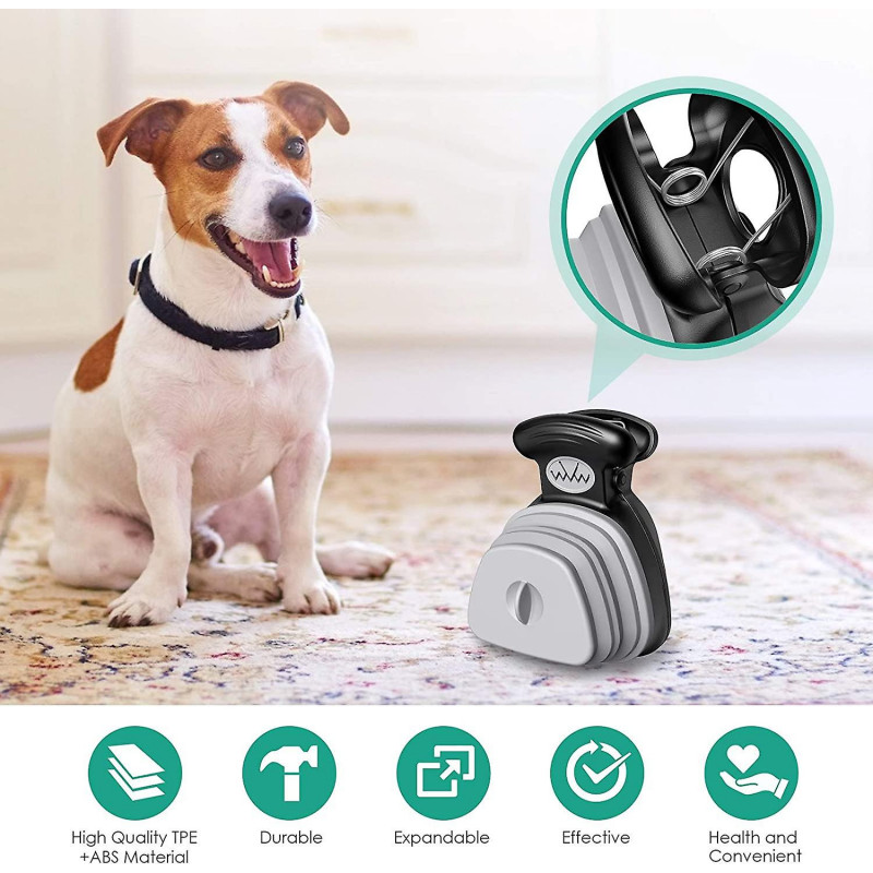 Pet Pooper Scooper, Scoop de caca portable pour chien chat avec distributeur de sac, nettoyage de pelle portable [...]