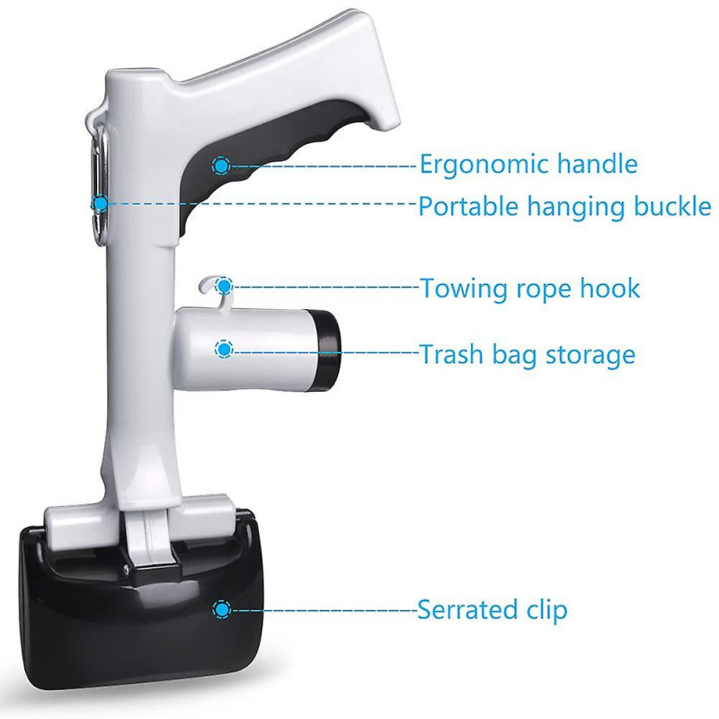 Scoop de caca de chien, attrape-caca avec sac de caca de chat, poubelle portable de scoop de caca pour chiens et chats