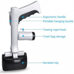 Scoop de caca de chien, attrape-caca avec sac de caca de chat, poubelle portable de scoop de caca pour chiens et chats