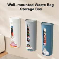 Waste Bag Box Large Capacity Punch-free Self Adhesive with Lid Store Garbage Bag Hanging Organizer Household [...]
