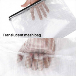 18 Pack A5 Mesh Zipper Pouch,Zipper File Bags, Storage Bags for School Office Supplies and Travel