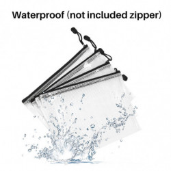 18 Pack A5 Mesh Zipper Pouch,Zipper File Bags, Storage Bags for School Office Supplies and Travel