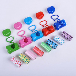 Renikh Clean-up Bag Dispenser Bone Shape Outdoor Light Weight Waste Bag Box with Plastic Clamp