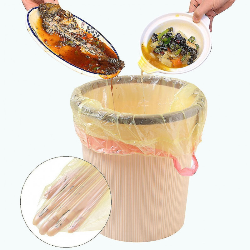 5 Roll Trash Bag Waterproof Thicken Leak-proof Garbage Storage Household Disposable Trash Pouch For Kitchen_a_ene