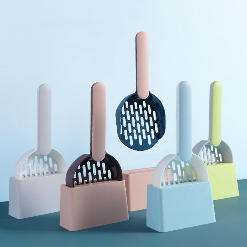 Cats Poop Scoop avec boîte de rangement Pelle de nettoyage Chaton Porte-litière Pet Garbage Scoop Kit d’outils de [...]