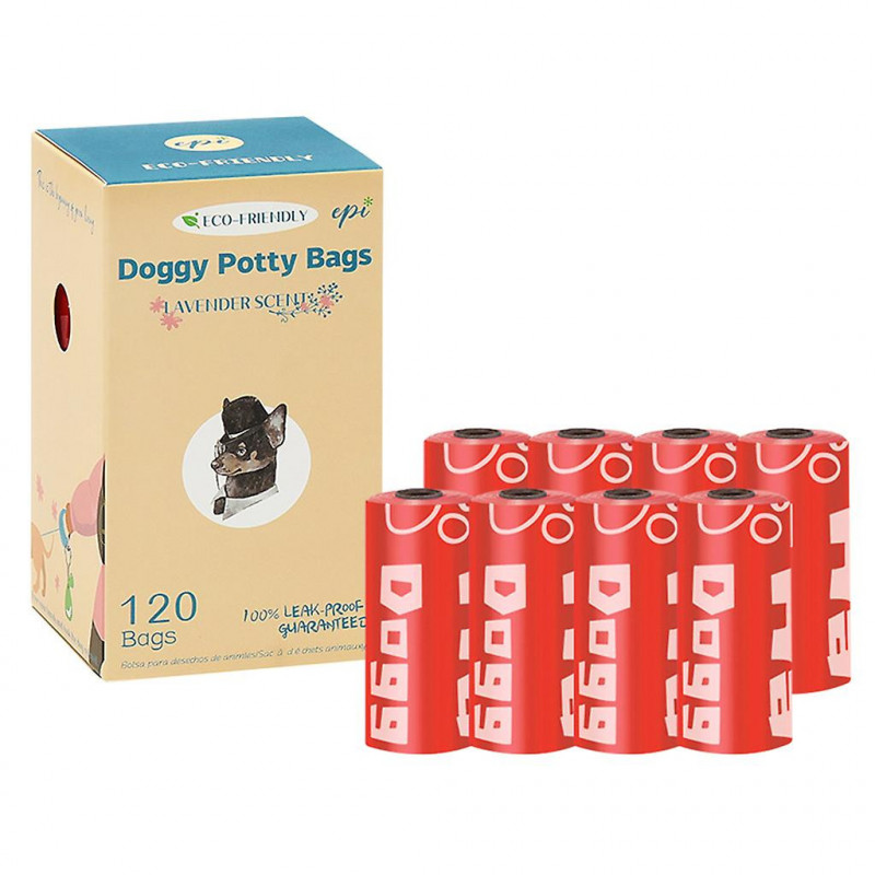 8 rouleaux compostables sacs à déchets de chien facile à détacher idéal pour les ramassages dans la cour arrière cadeau