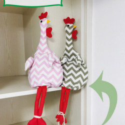 Drôle de petit poulet forme de sac d’épicerie Porte-sac Distributeur Toile Sacs de rangement