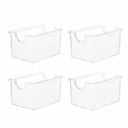 4pcs Acrylic Coffee Bag Storage Boxes Tea Bag Holders Household Sugar Bag Cases