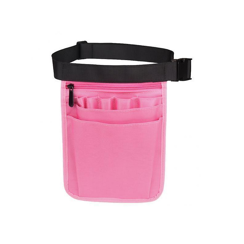 4 Pieces Nurses Pouch Waist Bag Extra Pocket Quick Pick Organizer Pouch Pink