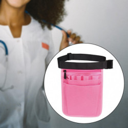 4 Pieces Nurses Pouch Waist Bag Extra Pocket Quick Pick Organizer Pouch Pink