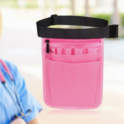 4 Pieces Nurses Pouch Waist Bag Extra Pocket Quick Pick Organizer Pouch Pink