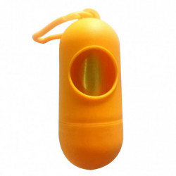 Plastic Dog Poo Bag Dispensers + Bags For Pet Waste Poop Orange