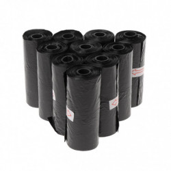 10 Rouleau / set Sac à ordures Dégradable Pet Caca Merde Poubelle Maison Cuisine Déchets Noir