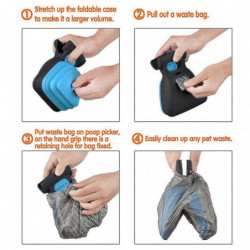 Pet Dog Travel Folding Poop Scoop Clean Pick Up Droppings Cleaner Pets Outdoor Portable Mini WC