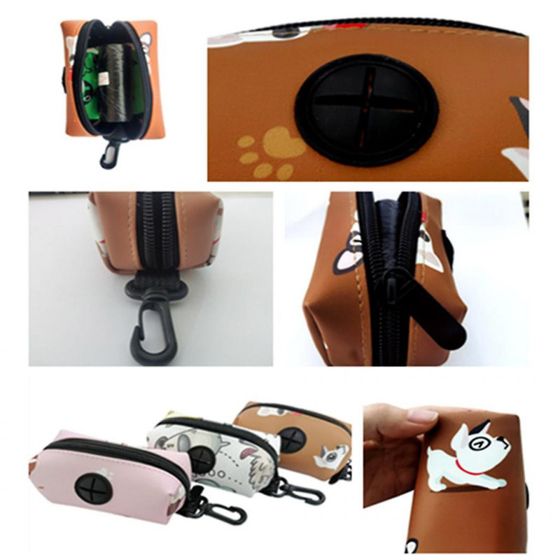 Sacs à crottes Porte-bagages En laisse Fixation Sacs à déchets Organisateur pour chiens Sacs à crottes Porte-bagages En laisse Fixation Sacs à déchets Organisateur pour chiens