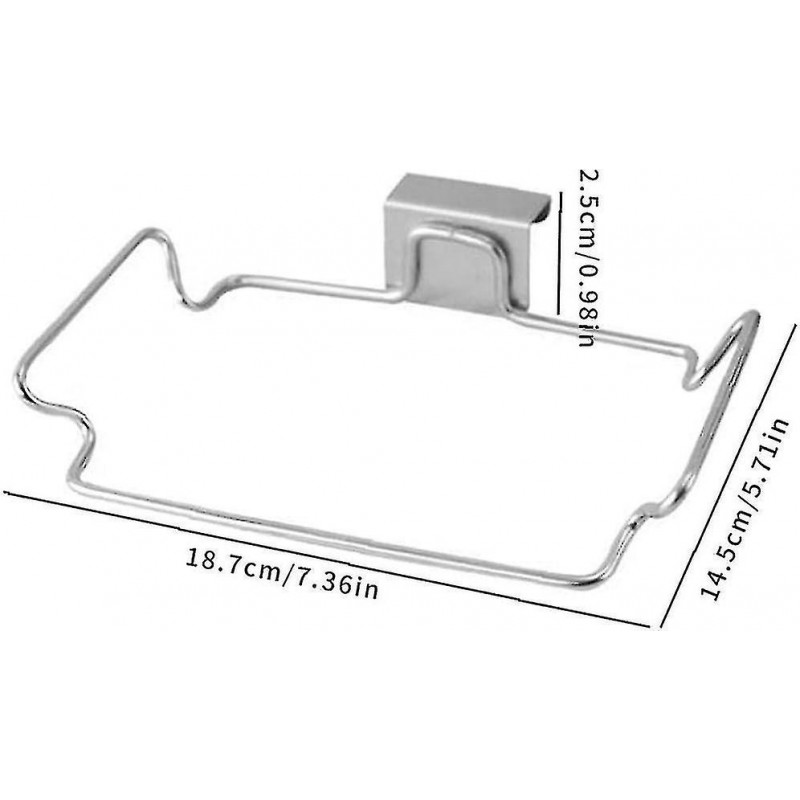 Garbage Bag Stainless Steel Garbage Bag Holder Fixing Bracket For Kitchen Cabinet Door Accessories Garbage Bag Stainless Steel Garbage Bag Holder Fixing Bracket For Kitchen Cabinet Door Accessories