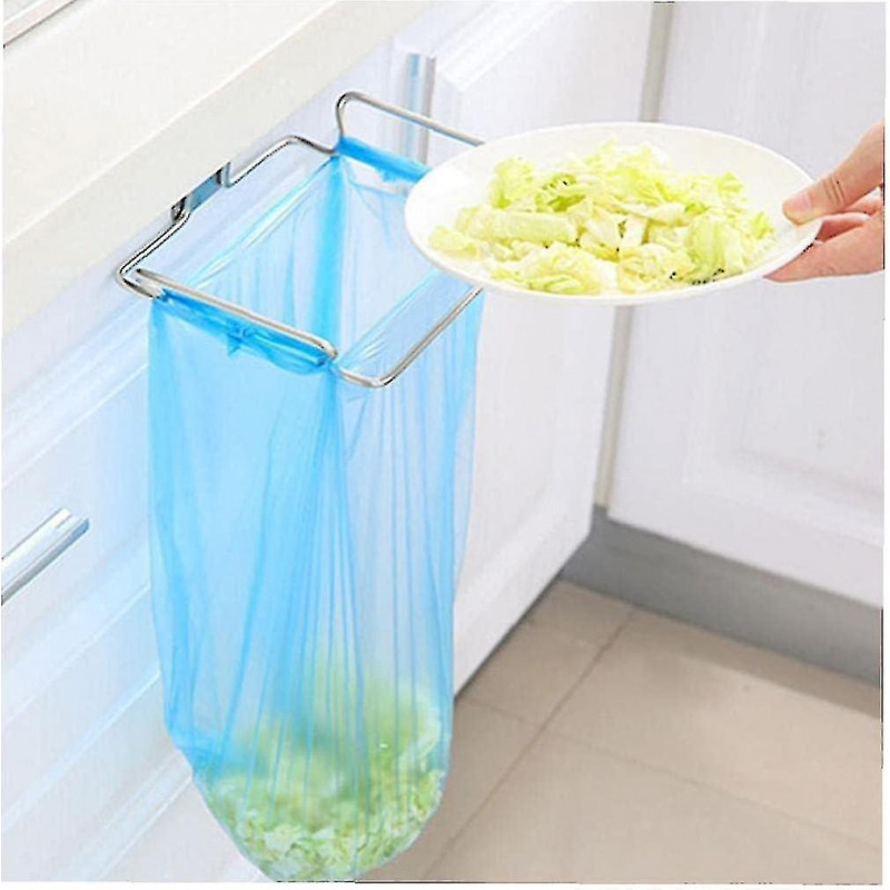 Garbage Bag Stainless Steel Garbage Bag Holder Fixing Bracket For Kitchen Cabinet Door Accessories Garbage Bag Stainless Steel Garbage Bag Holder Fixing Bracket For Kitchen Cabinet Door Accessories