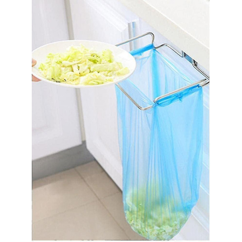 Garbage Bag Stainless Steel Garbage Bag Holder Fixing Bracket For Kitchen Cabinet Door Accessories Garbage Bag Stainless Steel Garbage Bag Holder Fixing Bracket For Kitchen Cabinet Door Accessories
