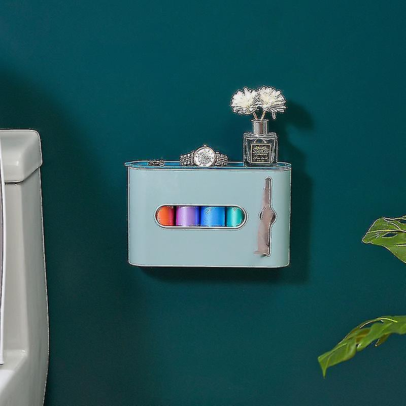 Garbage Bag Storage Box, Punch-free Wall-mounted Bag Storage Holder Garbage Bag Organizer For 5 Garbage Bag [...]