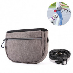 Sac de nourriture pour chien d’entraînement, sac de marche portable à fermeture automatique avec sangle réglable - Gris Sac de nourriture pour chien d’entraînement, sac de marche portable à fermeture automatique avec sangle réglable - Gris