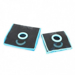 Hanging Folding Mesh Garbage Bag Storage Bag Trash Bags Holder Blue (l)