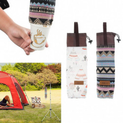 2 Pieces Waterproof Disposable Water Cup Storage Bag Holder Dispenser Pouch