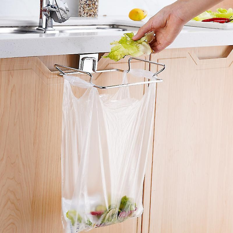 Kitchen Trash Rack Cabinet Door Garbage Bags Holder Stainless Steel Closet Garbage Storage Holder Kitchen Trash Rack Cabinet Door Garbage Bags Holder Stainless Steel Closet Garbage Storage Holder