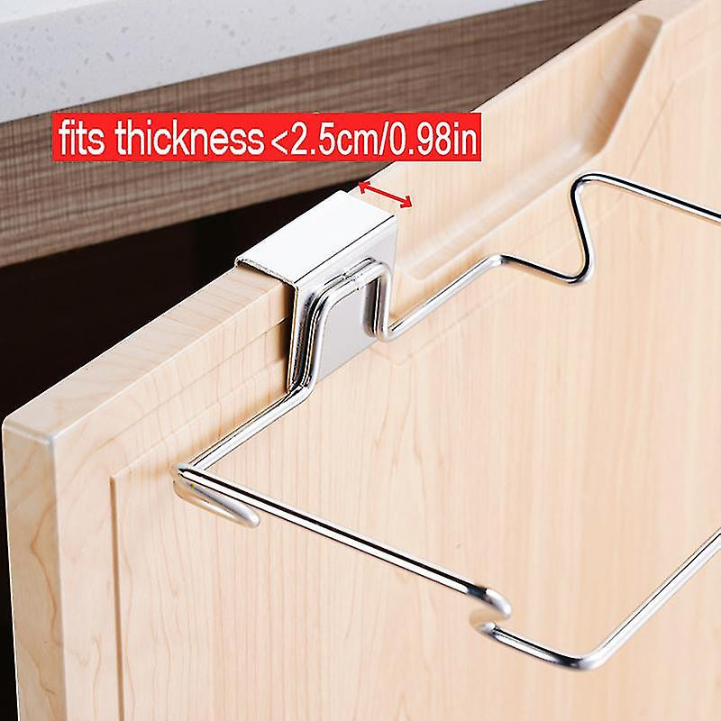 Kitchen Trash Rack Cabinet Door Garbage Bags Holder Stainless Steel Closet Garbage Storage Holder Kitchen Trash Rack Cabinet Door Garbage Bags Holder Stainless Steel Closet Garbage Storage Holder