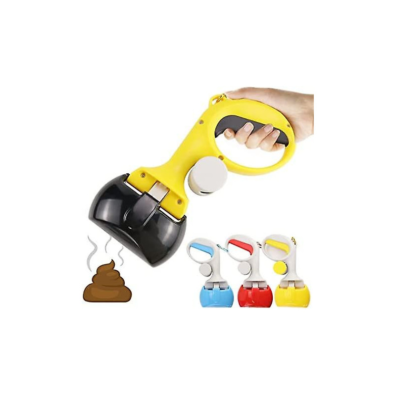 Yoitea Pet Pooper Scooper Handheld - Dog Poop Scoop Puppy Waste Scooper avec Poop Bags Pick Picker Distributeur [...]