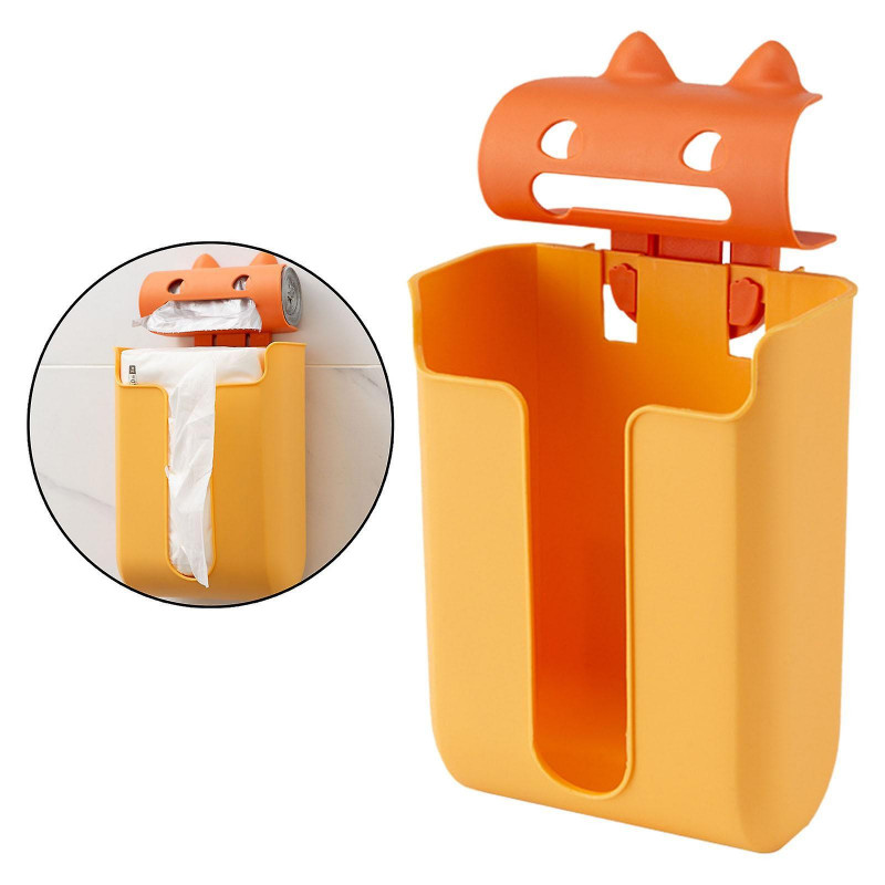 Garbage Bag Organizer Grocery Bags Holder Paper Towel For Cabinet Yellow