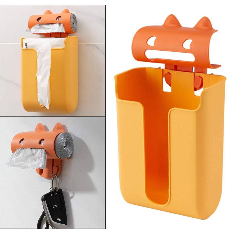 Garbage Bag Organizer Grocery Bags Holder Paper Towel For Cabinet Yellow