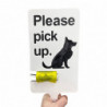 Wooden Dog Poop Sign with Bag Holder Interesting Yard Insert Sign for Garden Courtyard