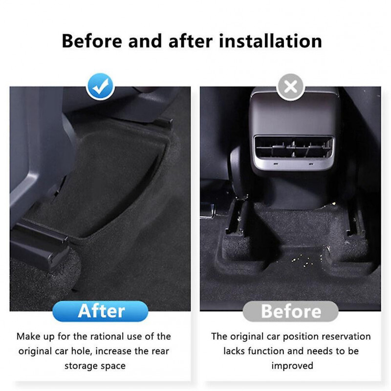 For Model Y 2021 2022 Under Control Storage Box Organizer Garbage Case Drawer Holder Accessories