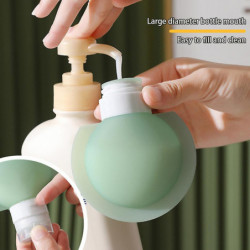 3pcs 60/90ML Portable Dispensing Bottle Refillable Liquid Shampoo Container for Outdoor Travel