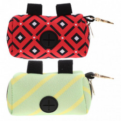 2pcs Dog Poop Bag Holder Portable Dog Waste Pouch Carrier Dog Poop Bag Dispenser